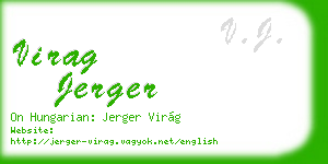 virag jerger business card